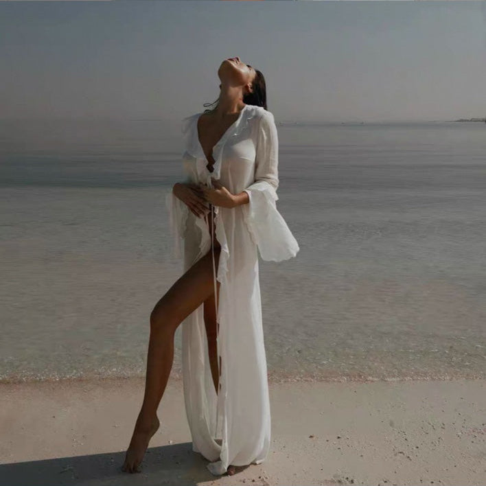 Strandkleid mit Rüschen