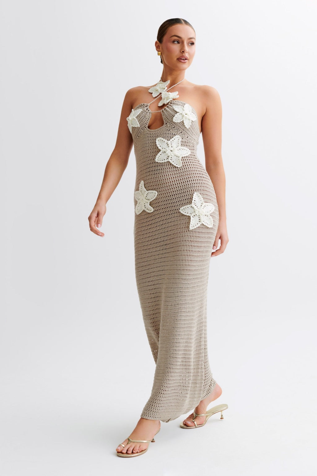 "Liz" Gehäkeltes Maxikleid