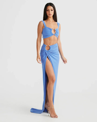 "Rebecca" Maxikleid mit Cut-Outs