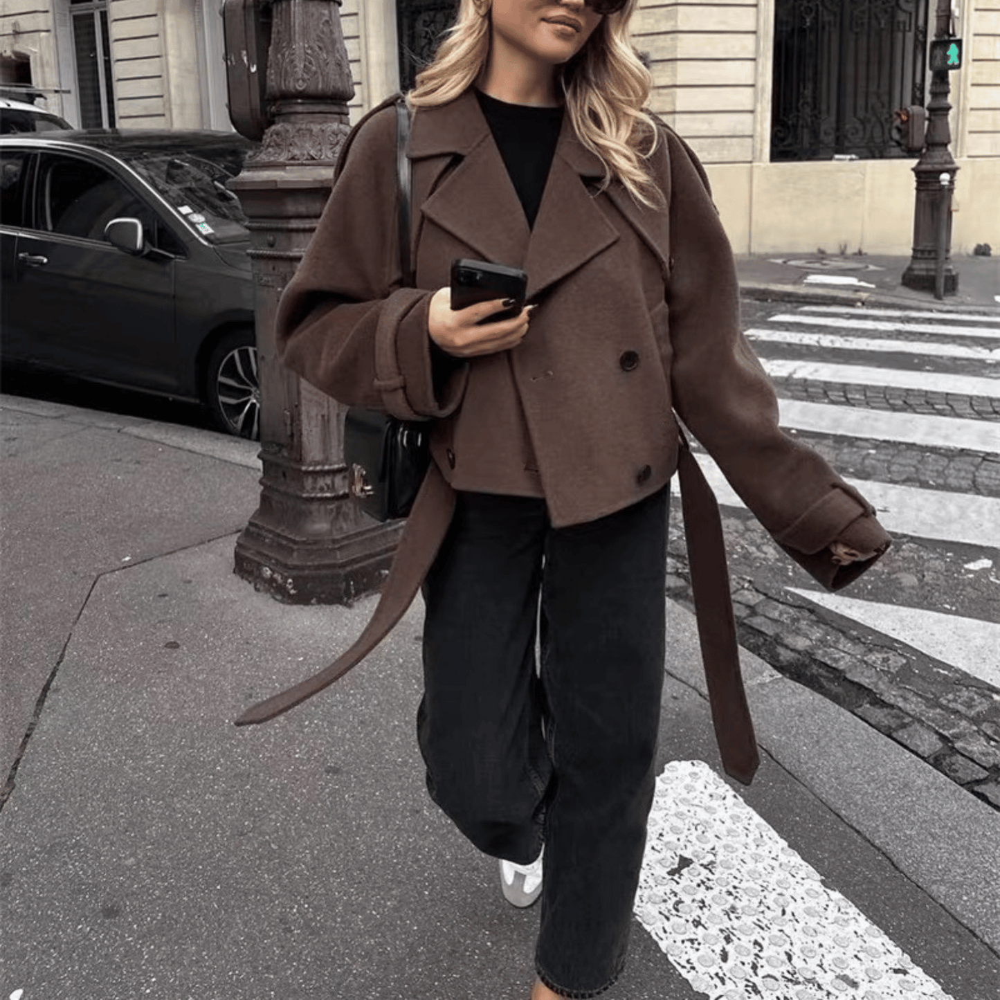 "Tayla" Cropped Trenchcoat