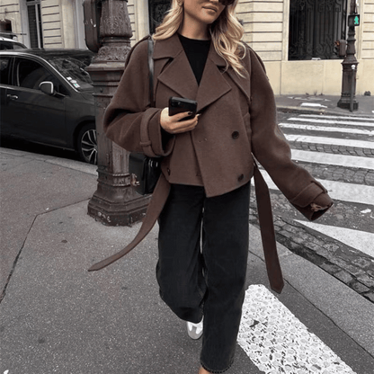 "Tayla" Cropped Trenchcoat