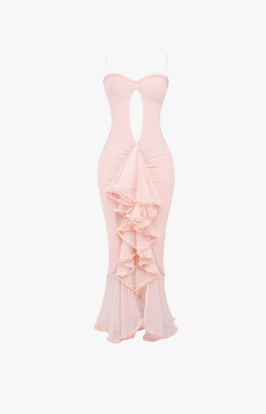 "Sara" Maxikleid mit Volants