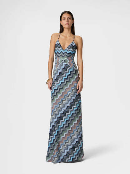 Verde Lux Chevron Maxi Dress