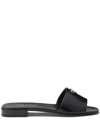 Saffiano Gloss Luxe Slides