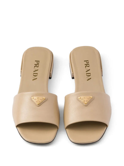 Saffiano Gloss Luxe Slides
