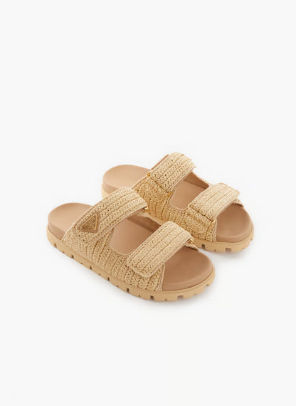 Raffia Riviera Slides