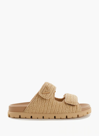 Raffia Riviera Slides