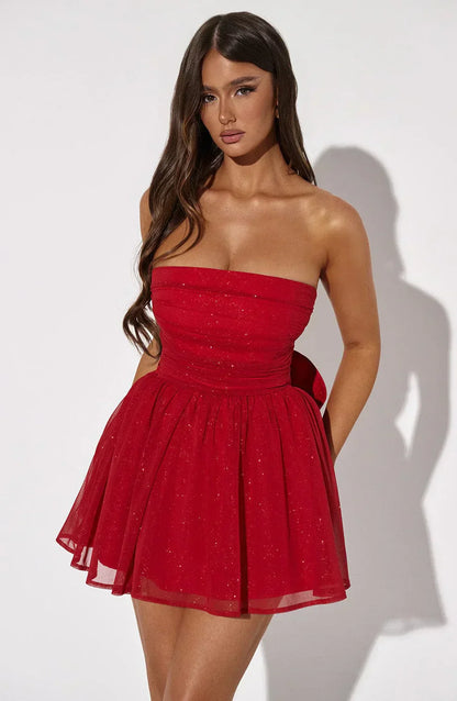 "Bonnie" Minikleid mit Schleife