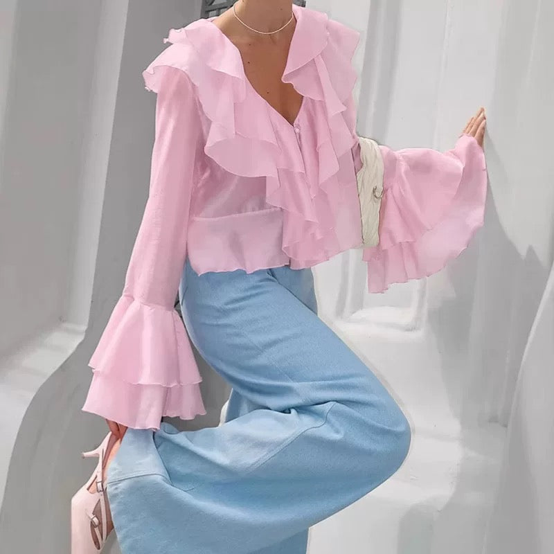 "Sophia" Rüschenbluse