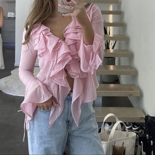 "Sophia" Rüschenbluse