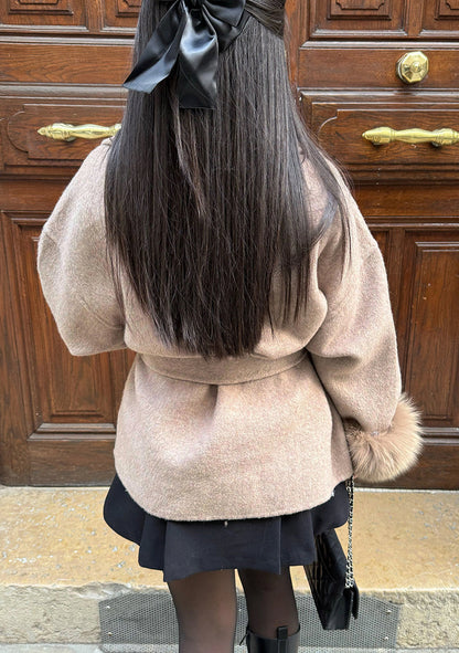 "Lamiya" Kurzmantel mit Fell