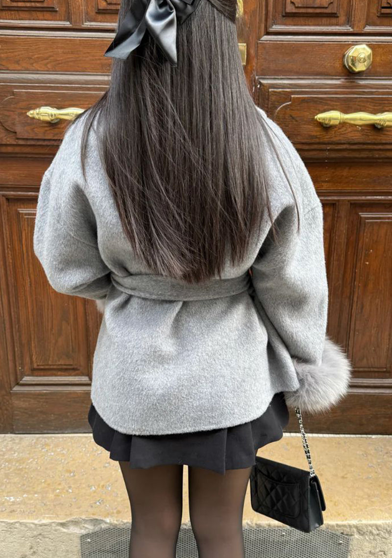 "Lamiya" Kurzmantel mit Fell