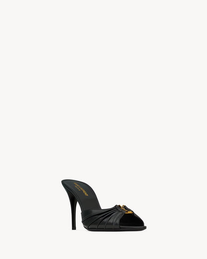 Monaco Luxe Peep-Toe Mules
