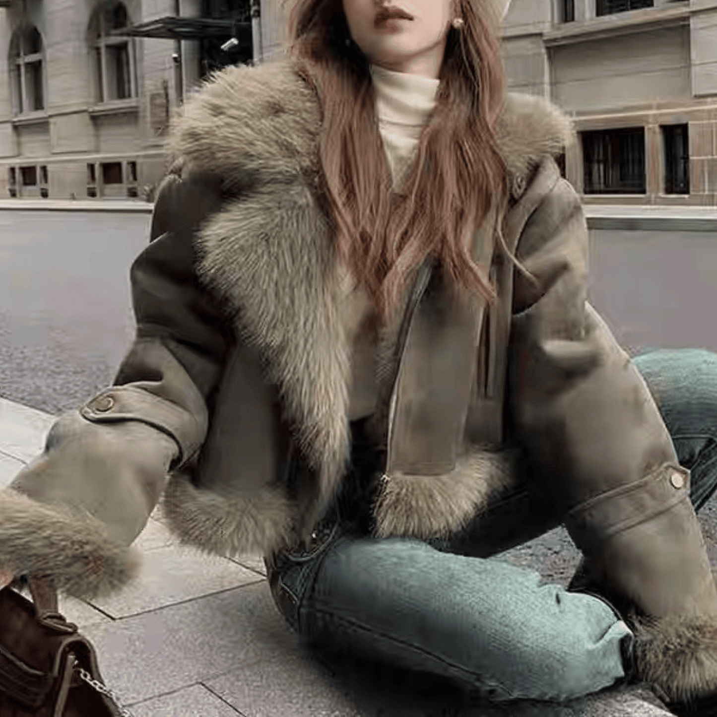 "Zoe" Jacke mit Fell