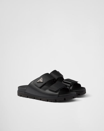 Urban Luxe Leather Slides