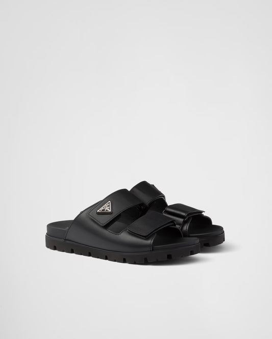 Urban Luxe Leather Slides