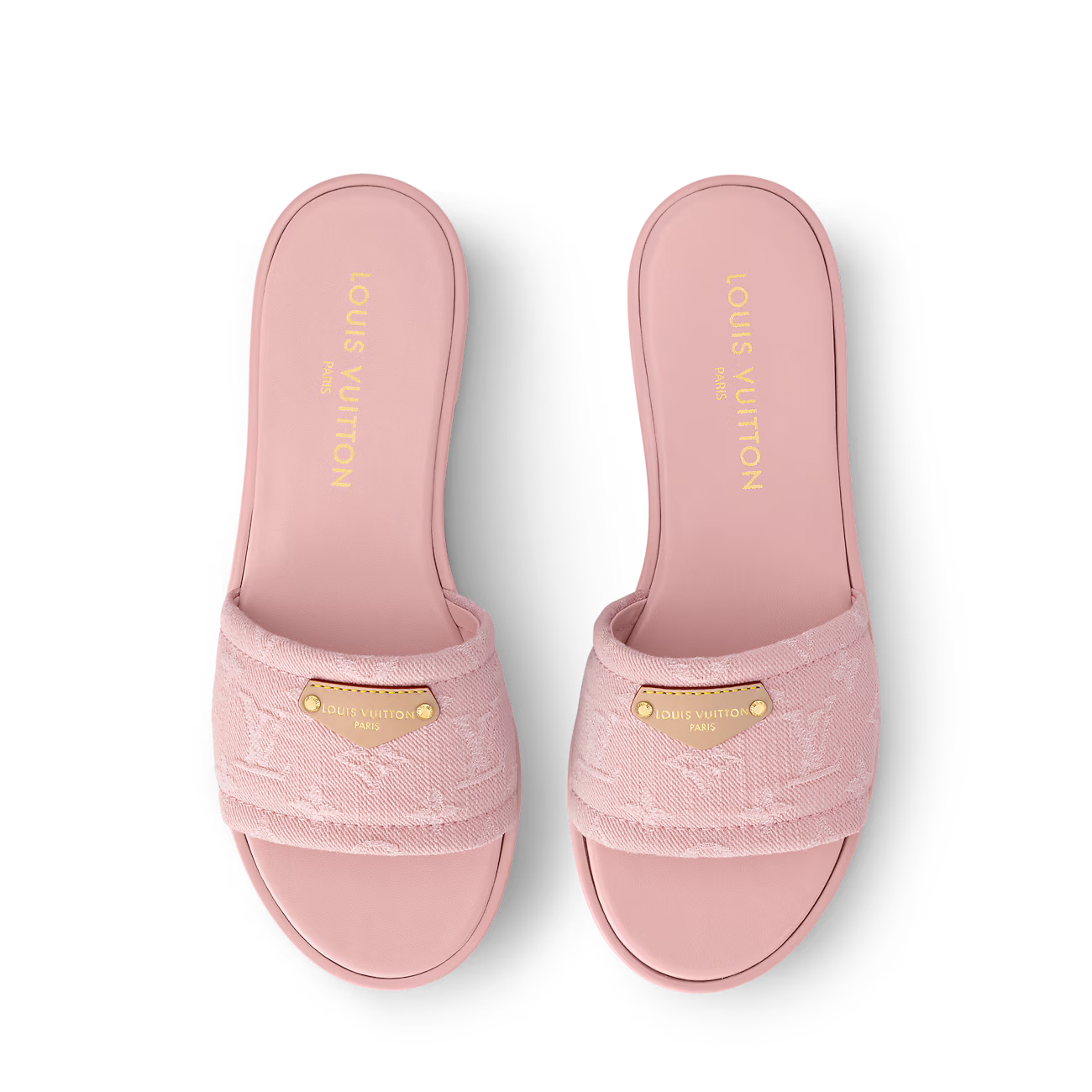 Monogram Denim Luxe Slides