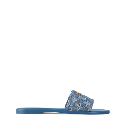 Monogram Denim Luxe Slides