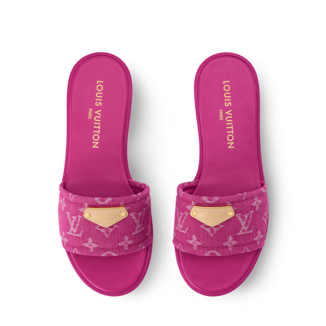 Monogram Denim Luxe Slides