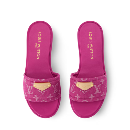 Monogram Denim Luxe Slides