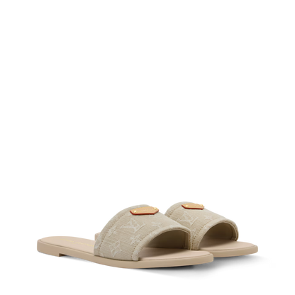 Monogram Denim Luxe Slides