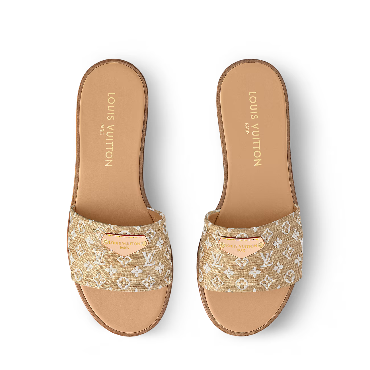 Monogram Denim Luxe Slides