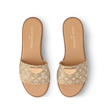 Monogram Denim Luxe Slides